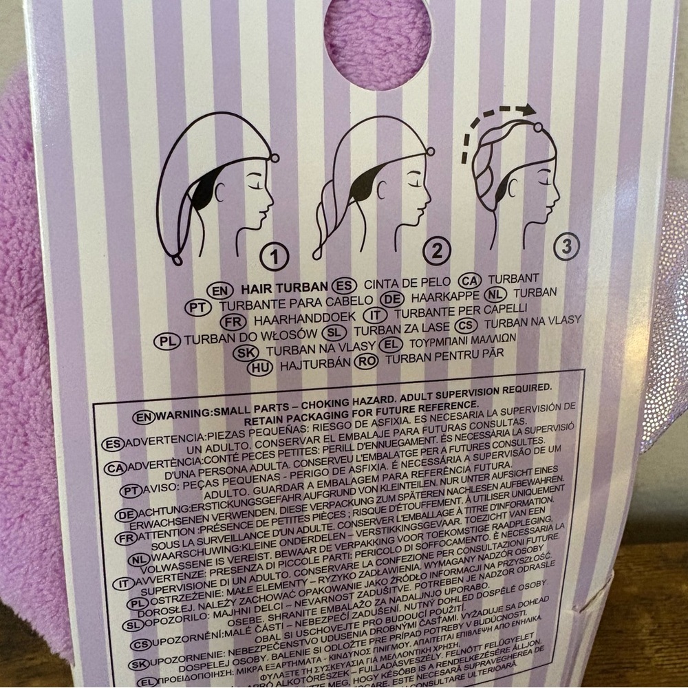 Primark Kuromi Hair Turban Purple NWT - Picture 3 of 3